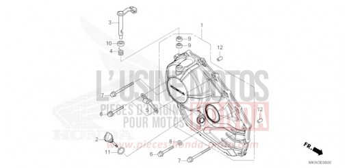 PANNEAU CARTER-MOTEUR D. (NC750XA) NC750XAP de 2023